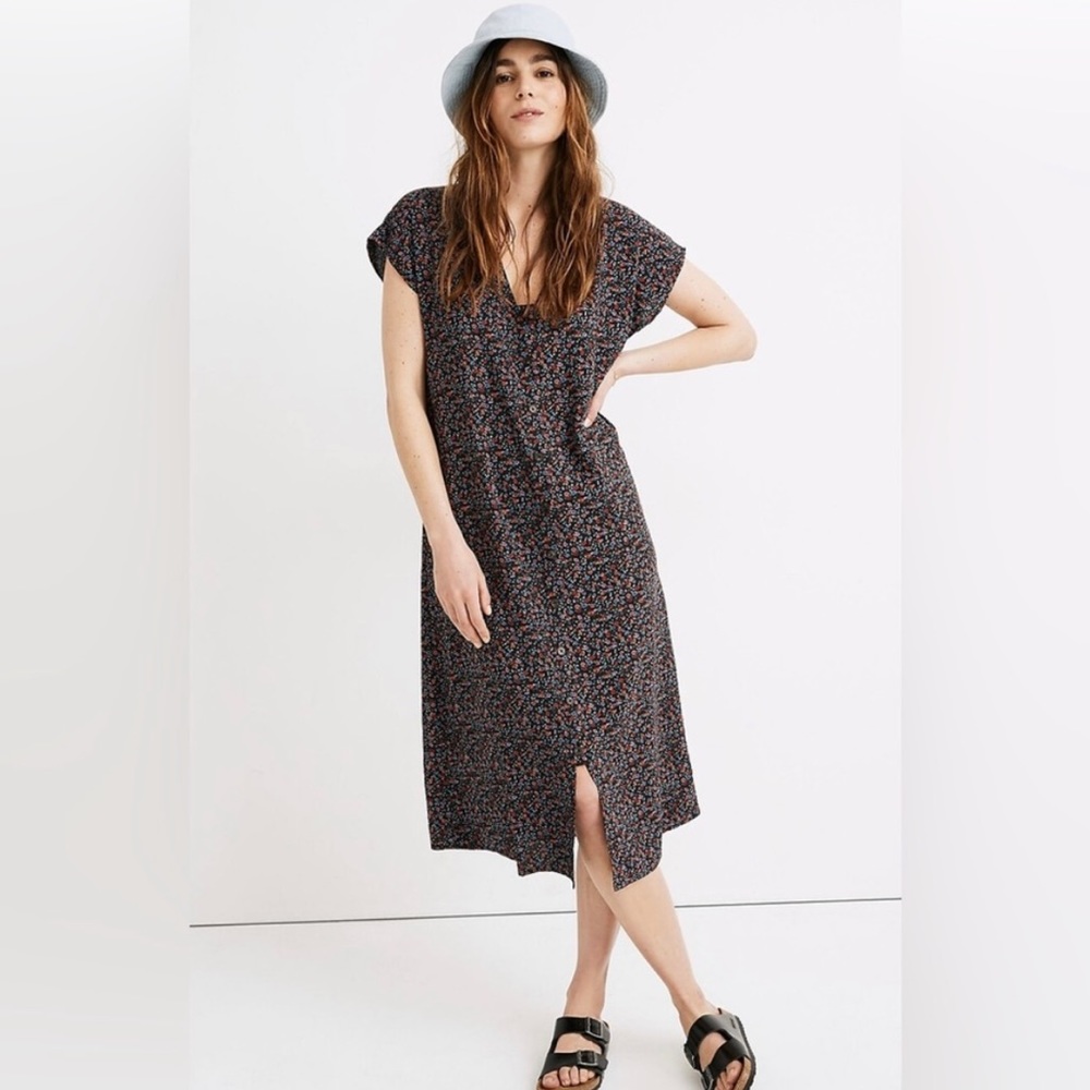 Madewell Eady Midi Dress in Fieldwalk Floral